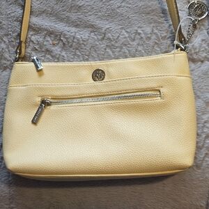 Anne Klein Soft Yellow Crossbody Bag